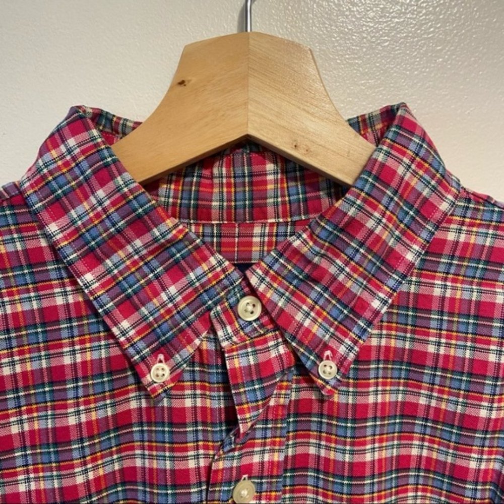 Ralph Lauren Pink Plaid Long Sleeve Button Down Shirt Men’s Large.